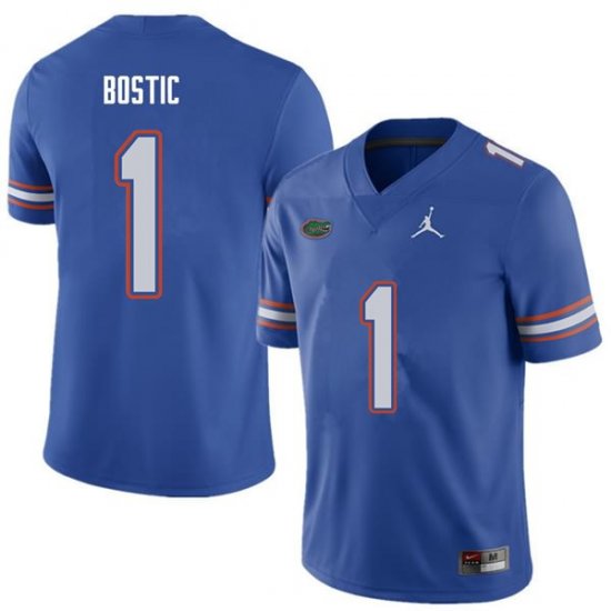 Men's Florida Gators #1 Jonathan Bostic NCAA Jordan Brand Royal Authentic Stitched College Football Jersey XXL6862LF